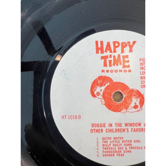 Vintage Happy Time Records LP Doggie In The Window Childrens Songs HT-1018 - Picture 4 of 5